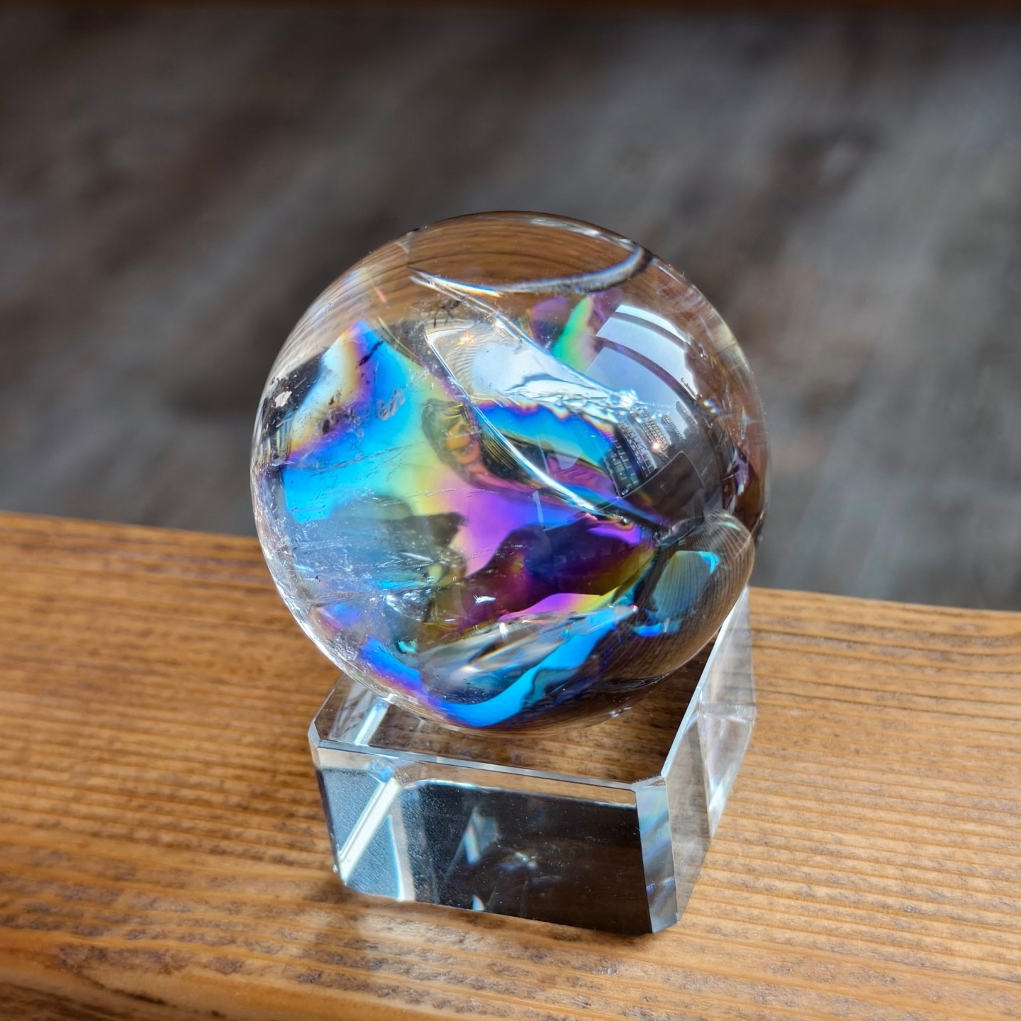 【如水清晨•琉璃万千】爆闪彩虹白阿赛水晶球1.15更新,饰品/流行首饰/时尚饰品新,奇石,淘宝优惠券,粉丝福利购,淘宝优惠卷