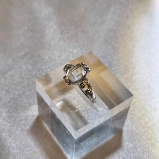 925纯银镶嵌高品美国赫尔基蒙闪灵钻戒指 寂净之地·隐士