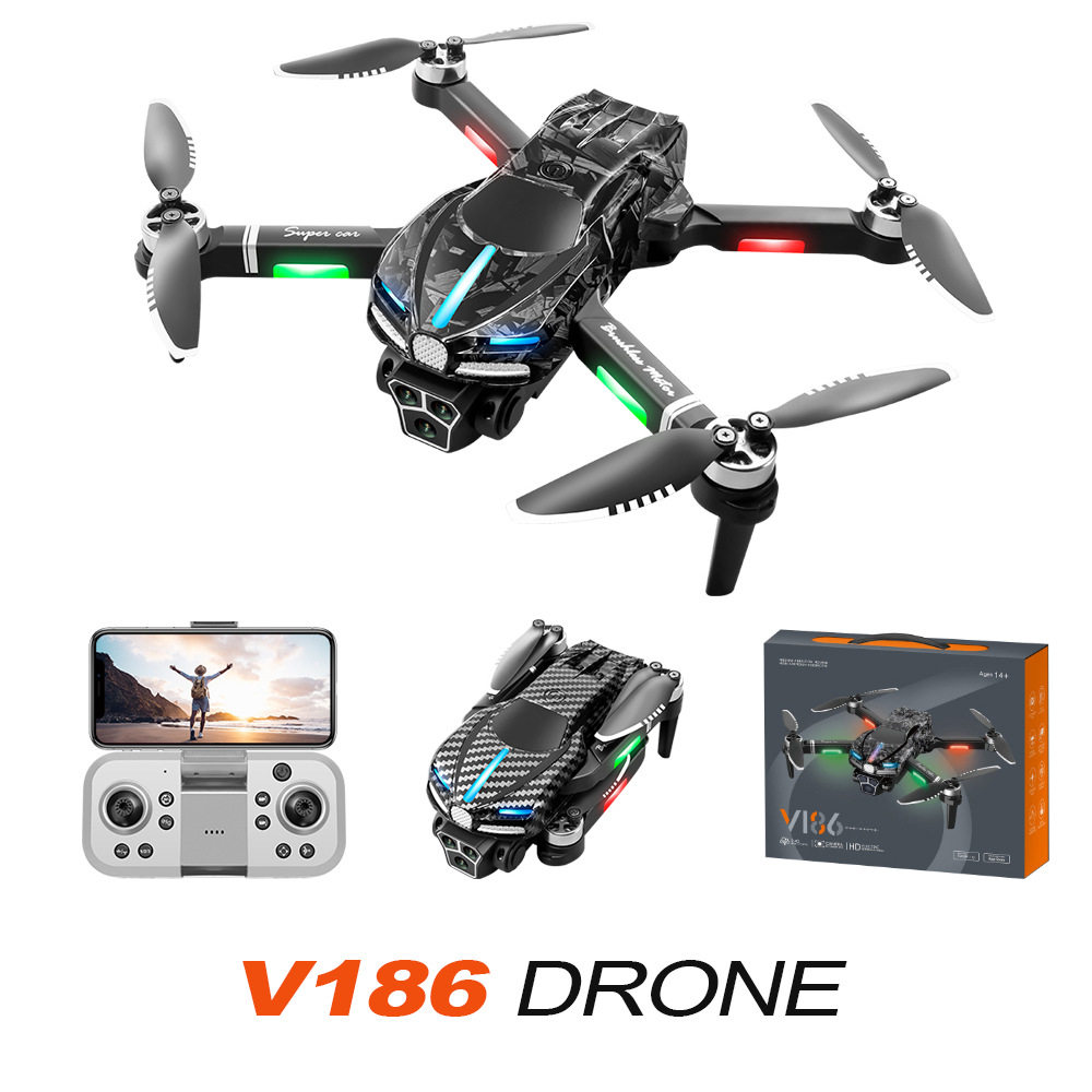 新V186无人机三摄像航拍飞行器长续航遥控飞机外贸玩具 DRONE