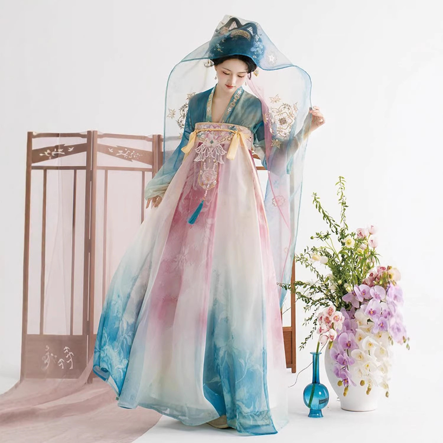 唐制汉服女款成人日常改良齐胸襦裙古风2026超火汉服古装仙气飘飘
