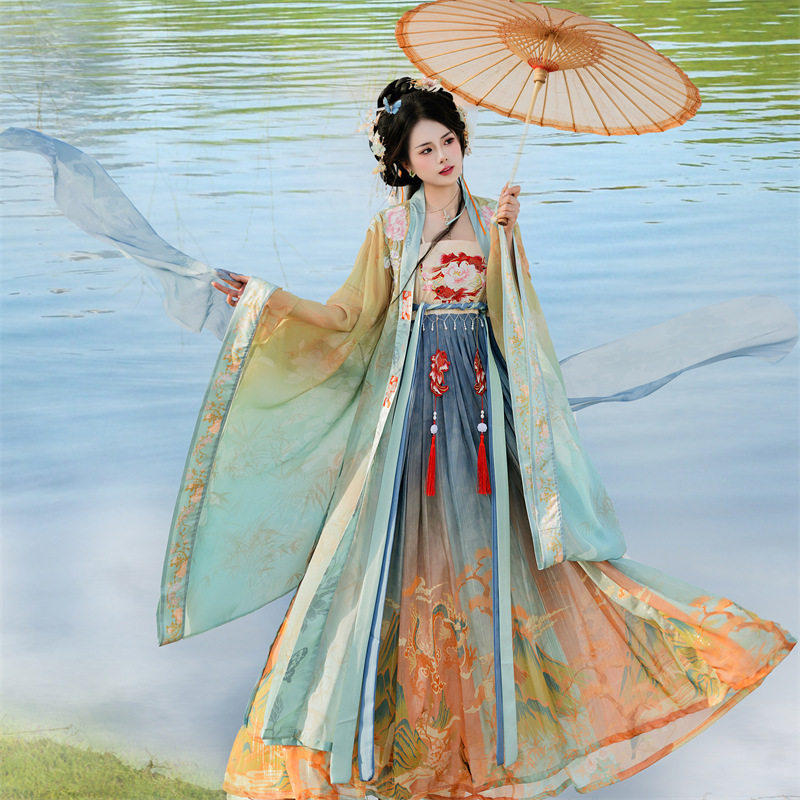唐制诃子裙汉服女2026新款春夏季 龙锦 改良仙气柯子裙中国风古装