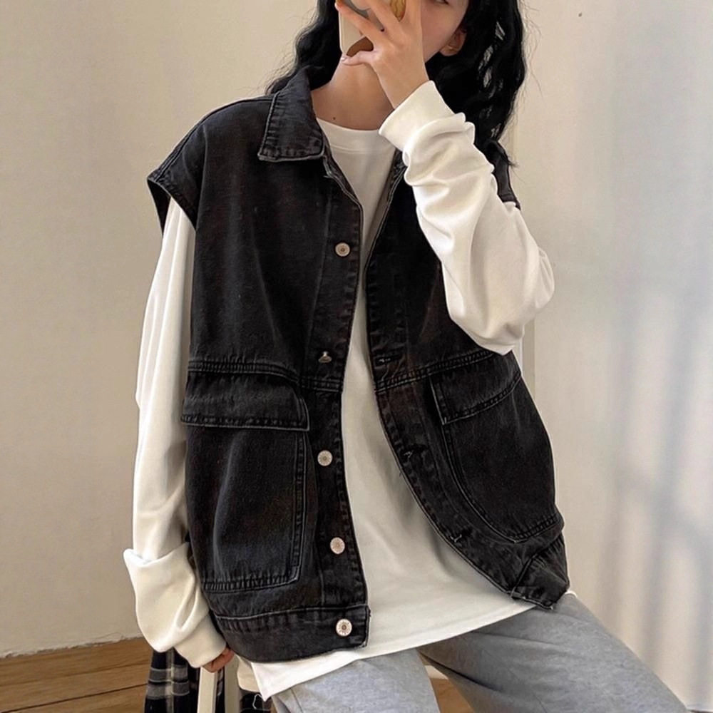早春牛仔外套女oversize