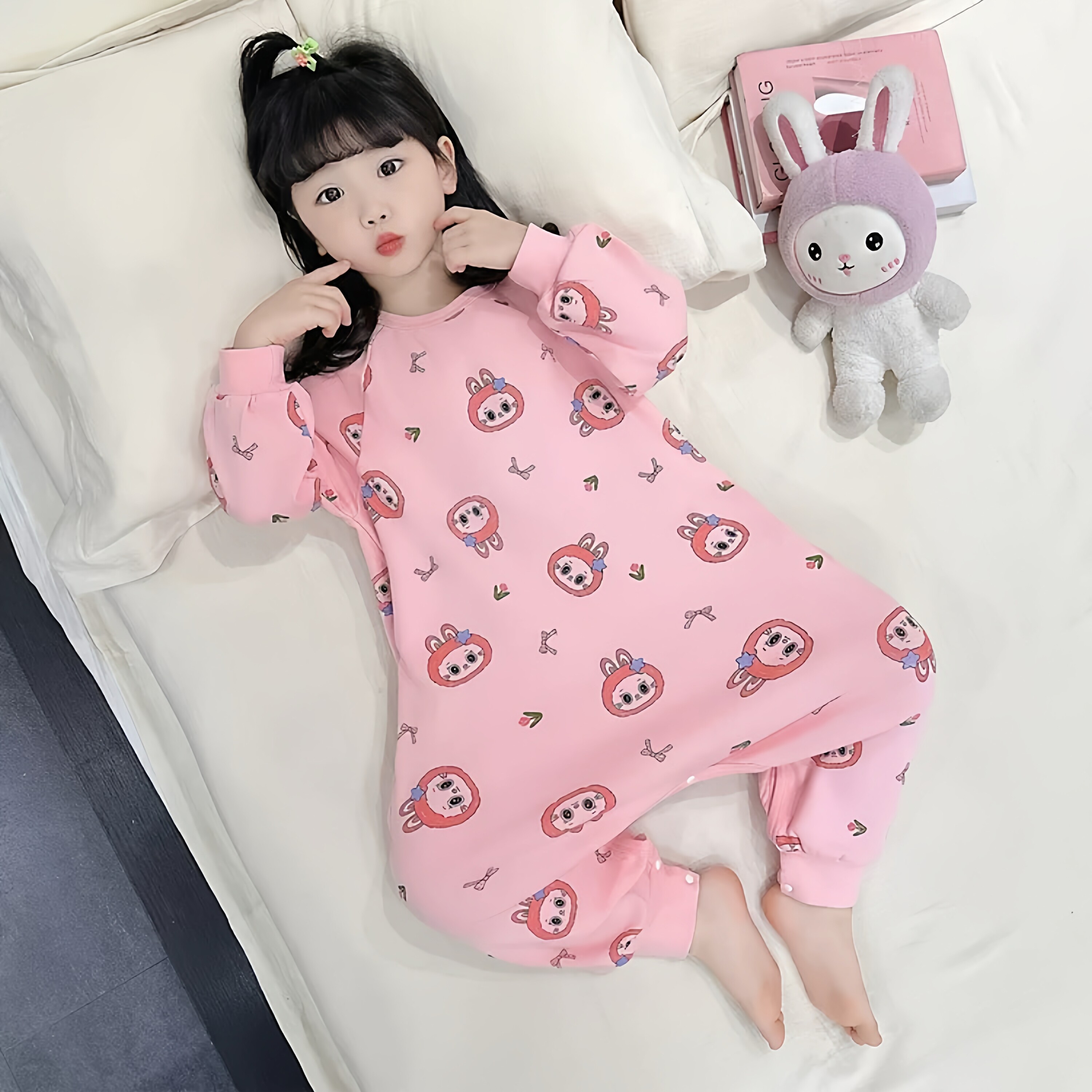 超萌可爱拉布布女童睡衣