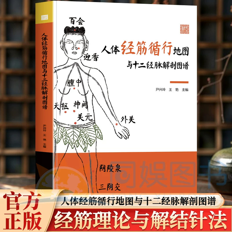 正版现货 人体经筋循行地图与十二经脉解剖图谱 中医学书籍经筋理论与解结针法 针灸学图解学习 针灸学筋结点与神经血管肌肉骨骼