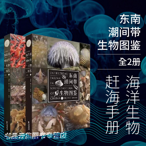 正版现货 东南潮间带生物图鉴 海峡书局 海洋生物赶海手册 赶海指南海洋生物图鉴海洋生态环境中国螃蟹 科普百科水生动物图谱画册