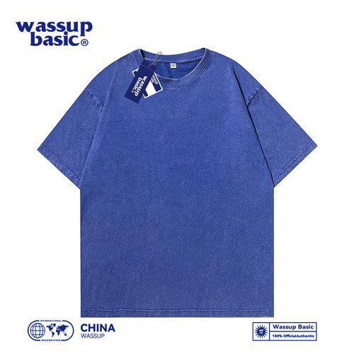 WASSUPBASIC纯棉240g复古T恤男