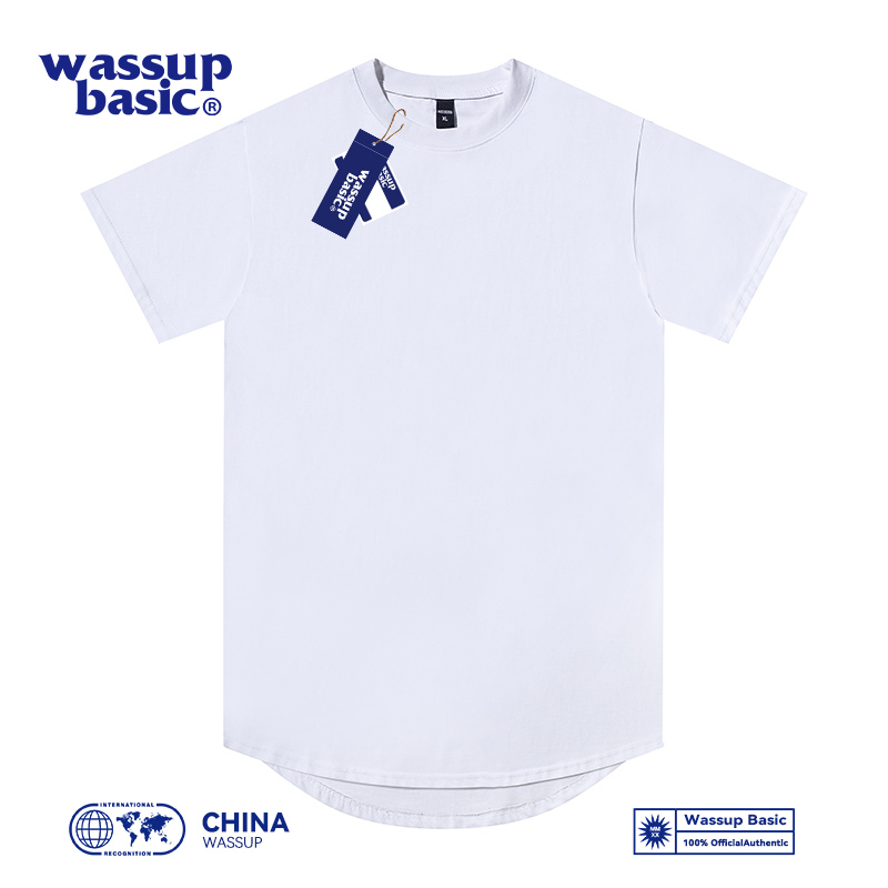 WASSUP BASIC 240g重磅纯棉男女款打底衫纯色百搭圆领短袖T恤上衣
