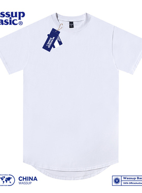 WASSUP BASIC 240g重磅纯棉男女款打底衫纯色百搭圆领短袖T恤上衣