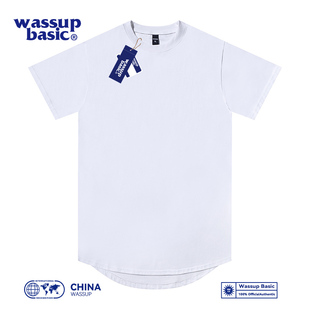 纯色百搭圆领短袖 WASSUP 打底衫 240g重磅纯棉男女款 T恤上衣 BASIC