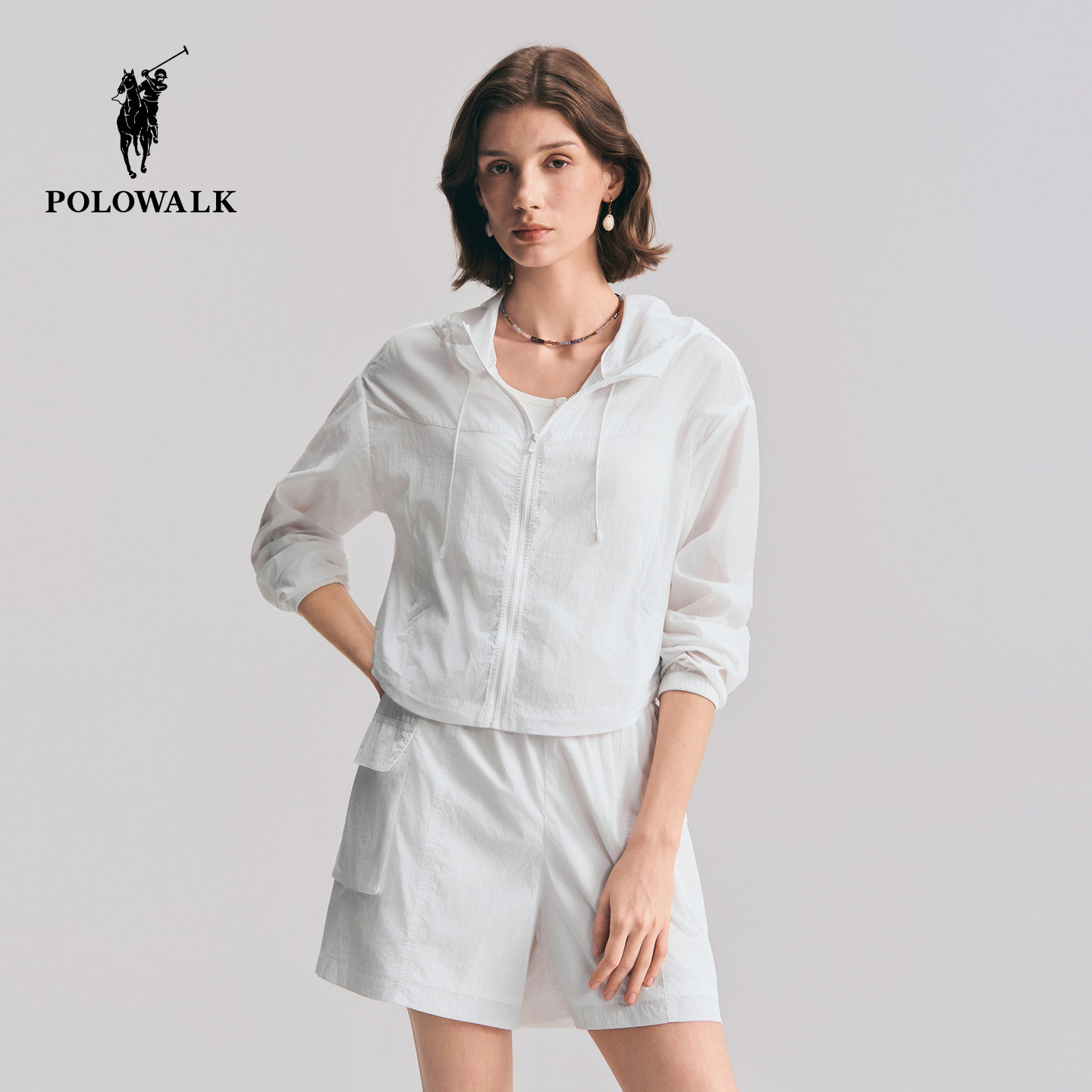 【UPF50+】POLOWALK女装2026夏季新款女士防晒服轻薄外套运动上衣图片