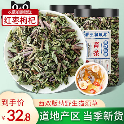 西双版纳猫须草中药材肾茶泡水喝