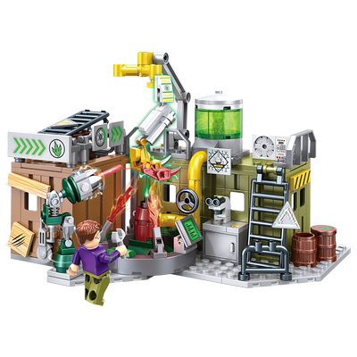 拼搭积木生化基地男孩玩具