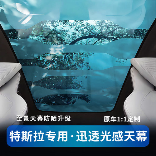 智能光感天幕迅透特斯拉防晒隔热