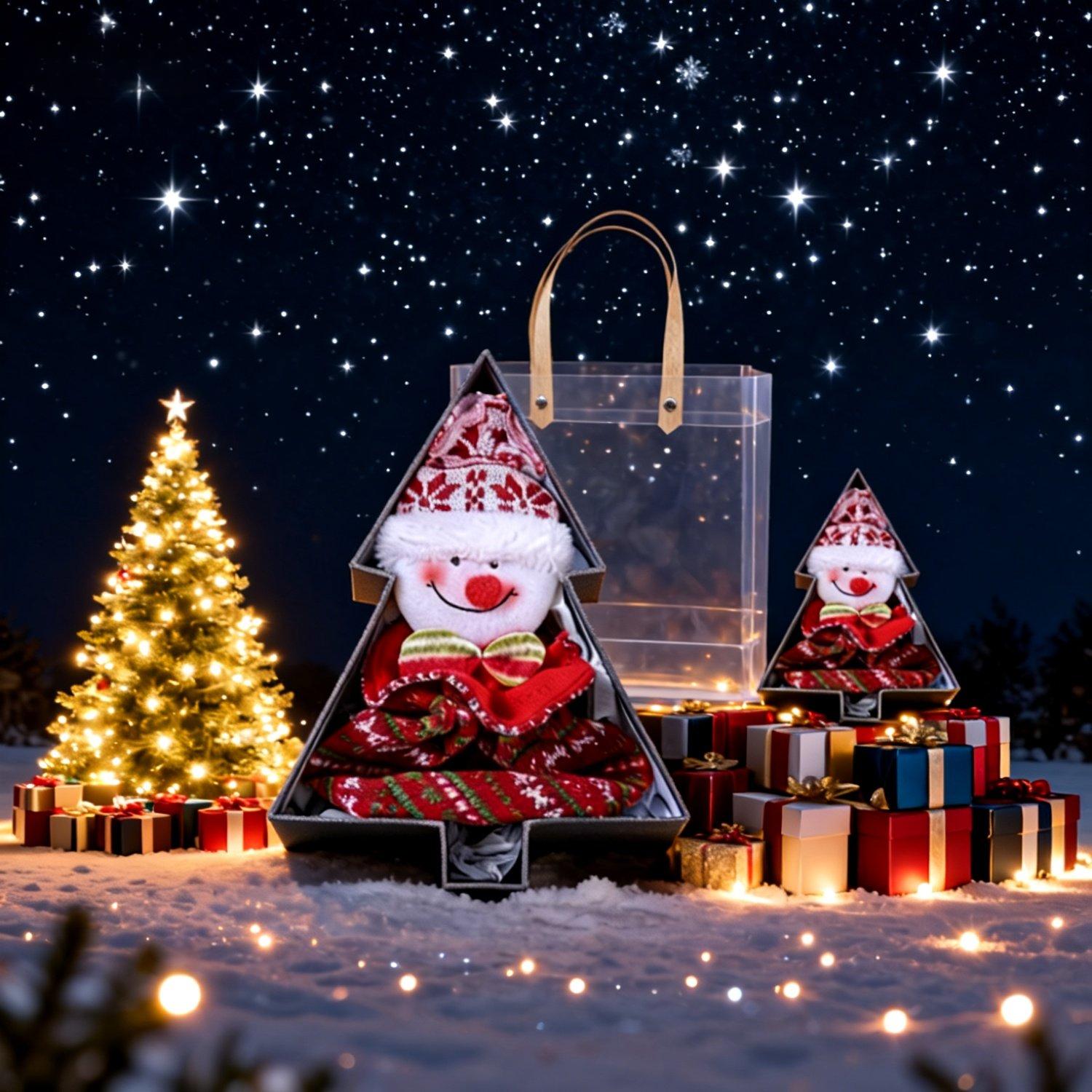 圣诞雪人造型礼盒儿童节日礼物居家装饰圣诞袜礼品套装送男女朋友