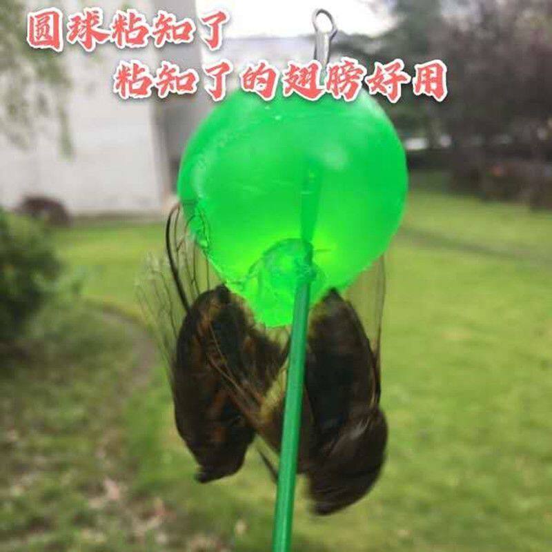粘知了胶夏季粘捕蝉工具户外玩具爬叉节流粘粘球抓知了神器小绿手