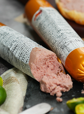 柏纳夫猪肝肠涂抹面包汉堡三明治原料德国风味午餐香肠肉制品