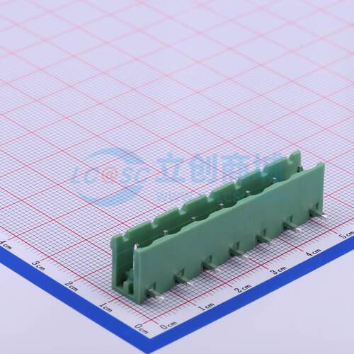 插拔式接线端子 DB2ER-7.62-7P-GN 弯插,P=7.62mm 板端/插座-开口