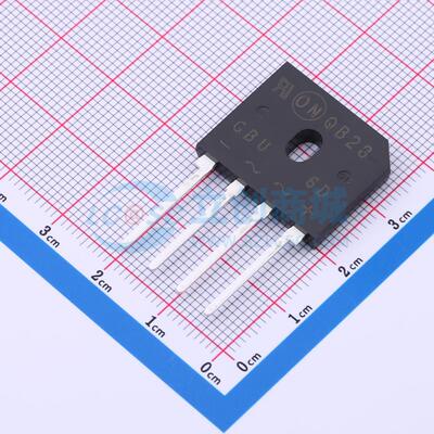 整流桥 GBU6D GBU-4 200V 6A onsemi(安森美) 电子元器件配单