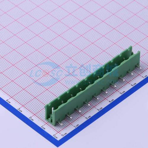 插拔式接线端子 DB2ER-7.62-10P-GN 弯插,P=7.62mm 板端/插座-开