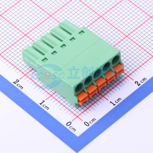 插拔式接线端子 DB2EKN-3.5-5P-GN P=3.5mm 插头 1x5P 电子元器件