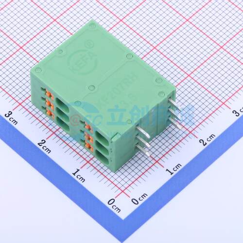 5只起 弹簧式接线端子 KF207RH-3.5-2*3P 弯插,P=3.5mm 2x3P 6P