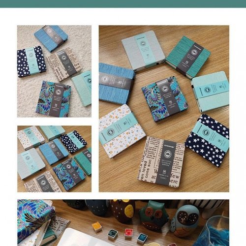 遵爵全棉水彩本300g布艺手账本指