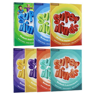 正版super minds学生练习册附在线学习账号starter123456级别 剑桥小学英语教材