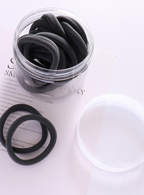 韩国高弹力发圈无接缝发绳黑色简约橡皮筋扎头发头绳耐用发饰包邮