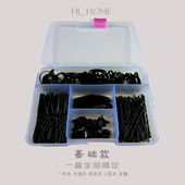 基础款 一字夹U型夹碎发夹水滴夹一次性皮筋彩色可爱百搭简约 盒装