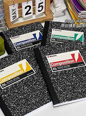 凯萨KAISA经典大理石纹练习本超厚100张笔记本美式复古学生考研本