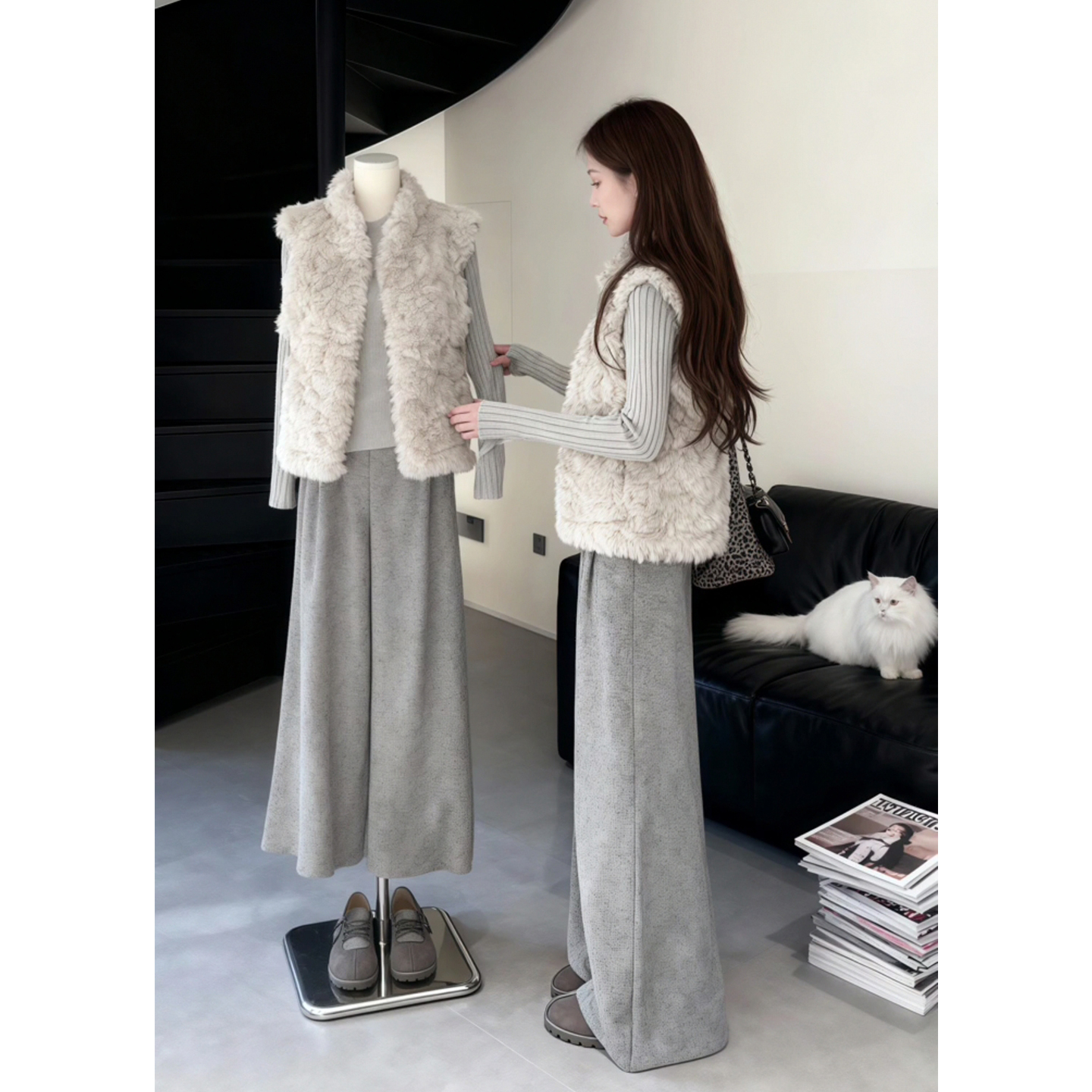 冬季穿搭韩系慵懒风巨好看的套装