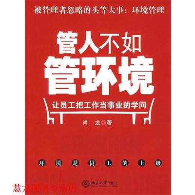【正版书籍】 管人不如管环境 肖龙 著 北京大学出版社