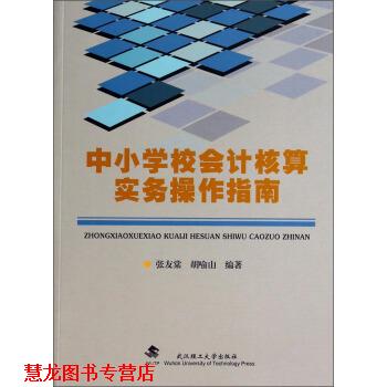 【正版书籍】 中小学校会计核算实务操作指南 张友棠,胡喻山 武汉理工大学出版社