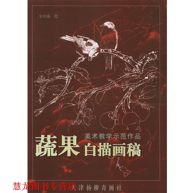 【正版书籍】 蔬果白描画稿&mdash;美术教学示范作品 金湧焱 绘 天津杨柳青画社