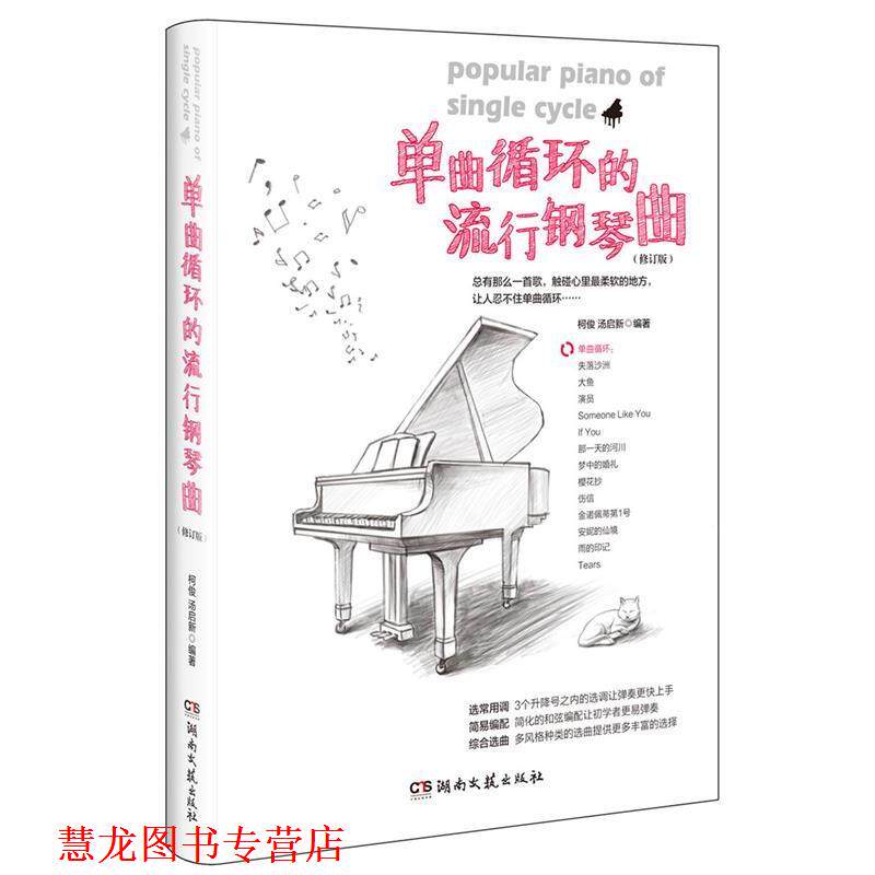 【正版书籍】 单曲循环的流行钢琴曲 柯俊,汤启新 湖南文艺出版社