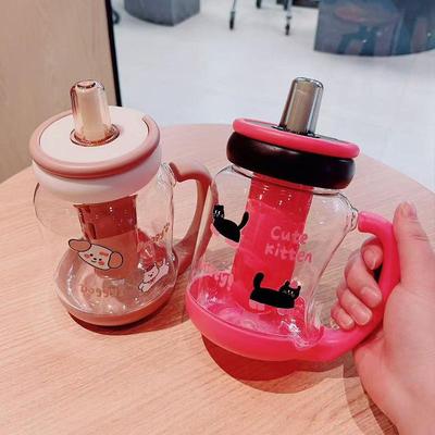 大容量吸管塑料杯女生新款高颜值大号泡茶杯巨无霸办公室水杯