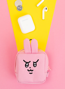 粉红兔子MyFriend原创零钱包迷你小包耳机杂物收纳袋可爱沙雕挂件