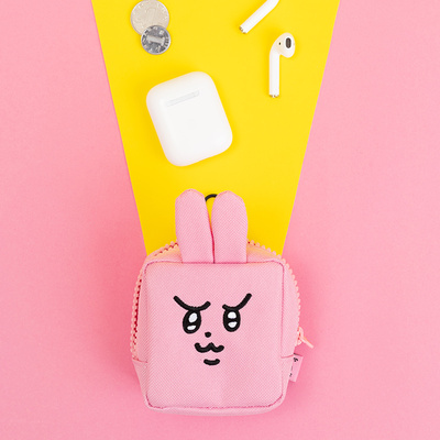 粉红兔子MyFriend原创零钱包迷你小包耳机杂物收纳袋可爱沙雕挂件