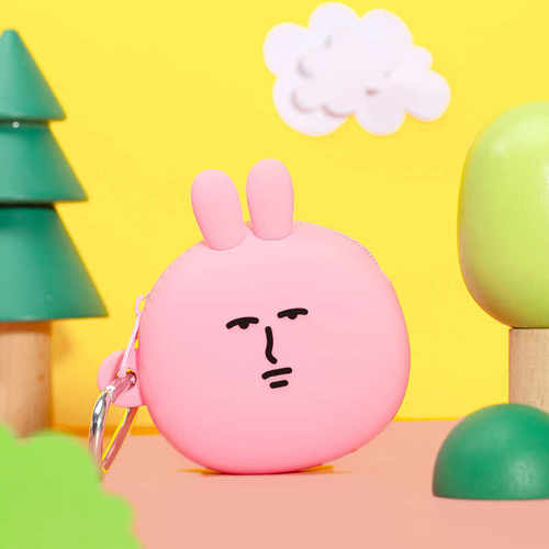 粉红兔子MyFriend原创硅胶耳机包无线蓝牙迷你多功能收纳包零钱包