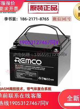 德国REMCO蓄电池RM12-33DCM铅酸免维护12V33AH机房直流屏UPS应急