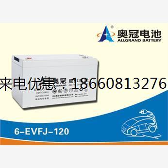 奥冠蓄电池6-EVFJ-120动力胶体免维护 12V120AH机车电瓶正品质保