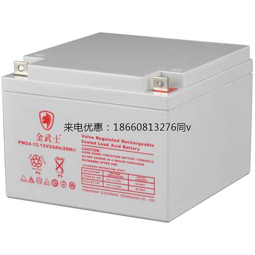 金武士蓄电池12V24AH 太阳能通讯照明PW24-12应急电源UPS免维护