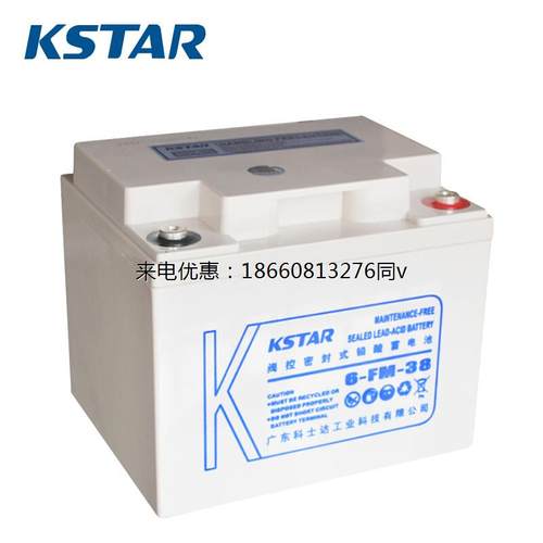 科士达蓄电池12V38AH免维护6-FM-38直流屏UPS电源 后备 应急 照明