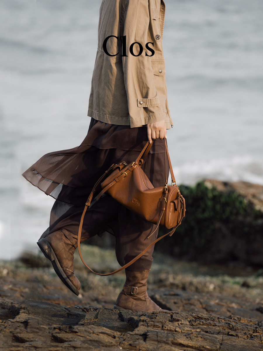 Valentine's Day Gift | Clos New Forma Pillow Bag Vegetable-Tanned Top Grain Cowhide Shoulder Crossbody Bag - Thumbnail 3
