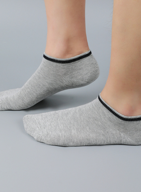 M春夏秋季薄款97%棉裸氨抑菌防臭袜撞色纯棉短袜子男 SXBYM201314