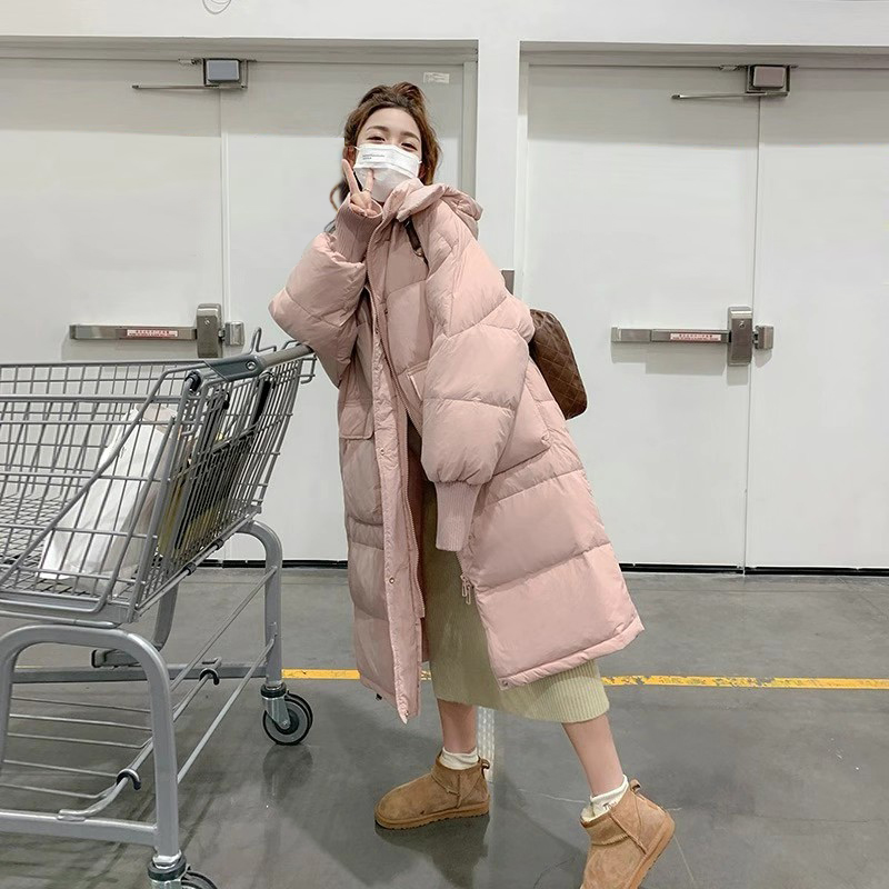 白鸭绒羽绒服女韩版冬季2024新款中长款保暖加厚小个子女款羽绒服