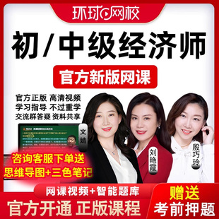 环球网校2025初级中级经济师网课教材刘艳霞课件视频殷巧玲孙晶晶