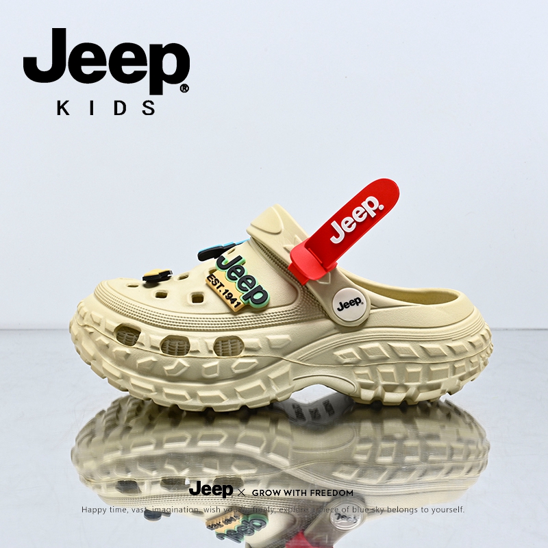 jeep儿童洞洞鞋大童小孩外穿夏季