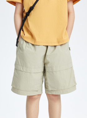 mipo SS24夏装 轻薄易干工装短裤夏季儿童户外运动海边透气五分裤