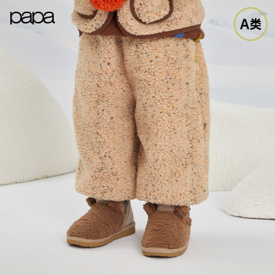 papa爬爬冬季儿童裤子保暖舒适